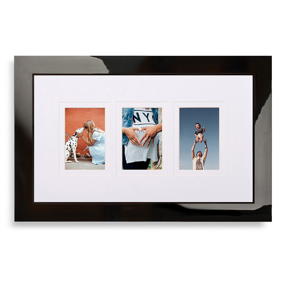 Kenro Rocco High Gloss 3-photo frame Black
