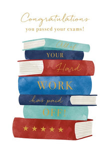 Books Exam Congrats Card