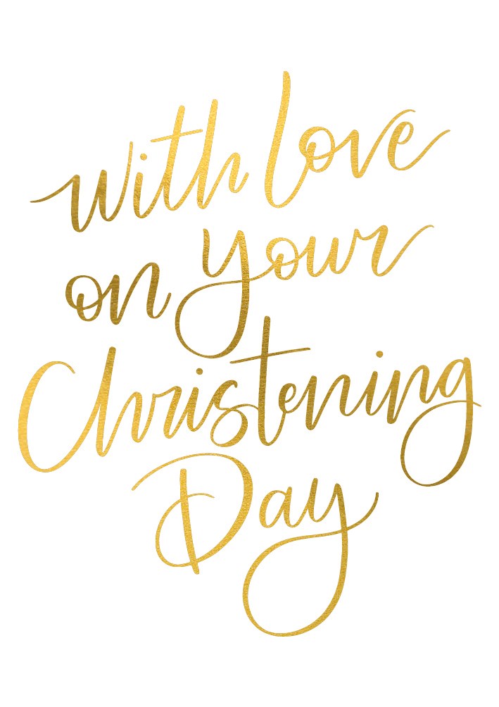 With Love on your Christening Day Card