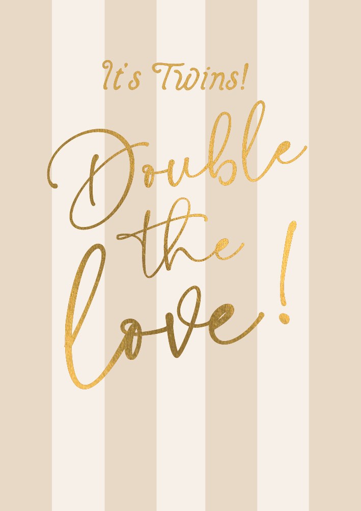 Twins Double the Love Card