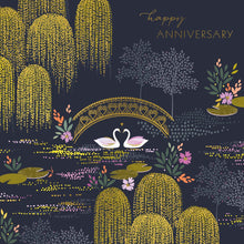 Two Swans Happy Anniversary Large Card