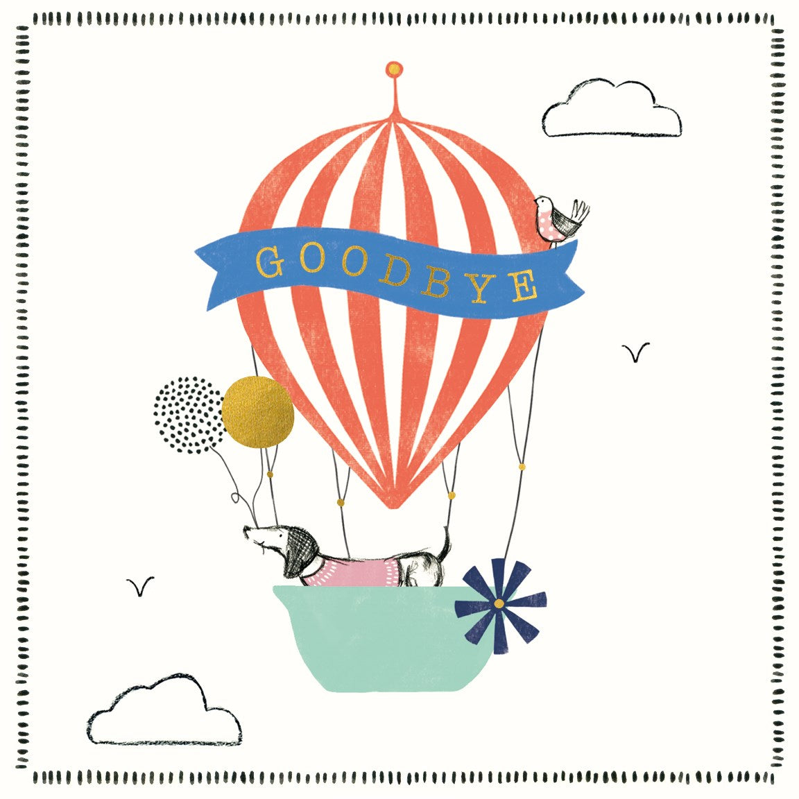 Goodbye Hot Air Baloon Large Card