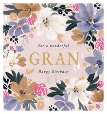 For a Wonderful Gran Happy Birthday (Neon Ink) Card
