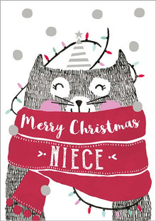 Niece Cat Christmas Card