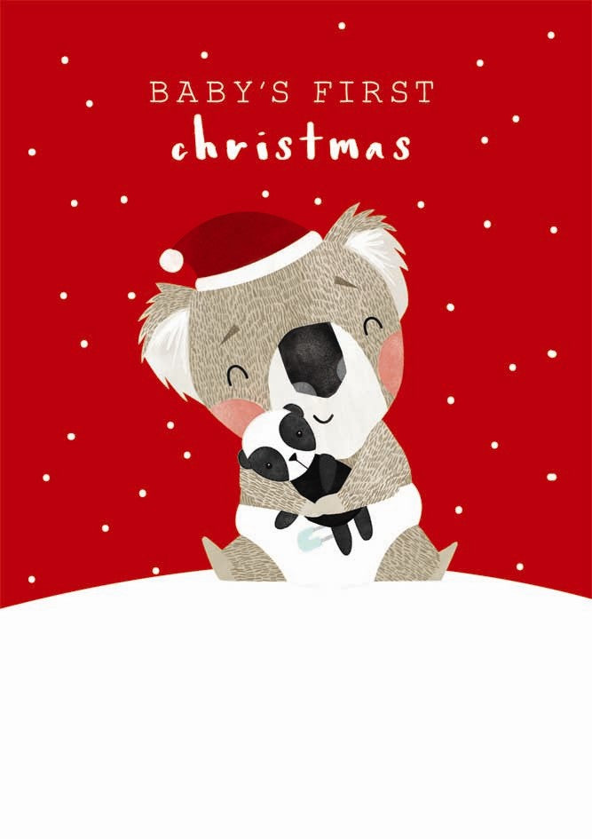 Baby's 1st Koala Christmas Card