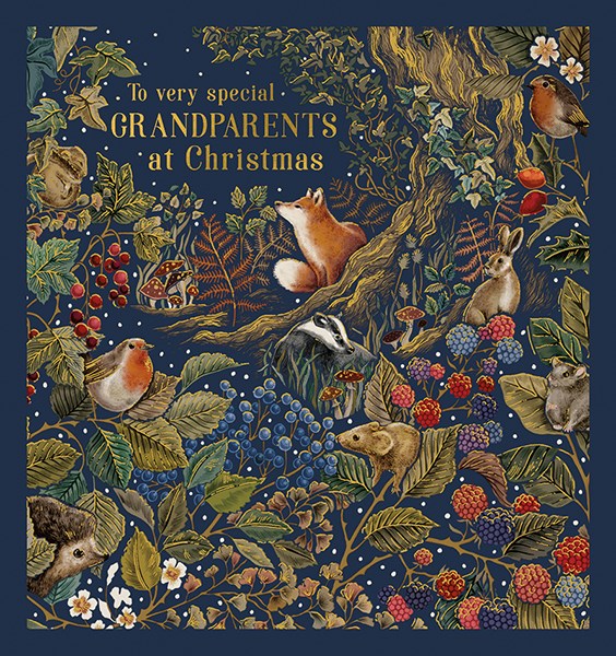 Grandparents Secret Garden Christmas Card