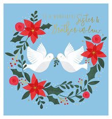 Sister & Brother in Law Doves Christmas Card