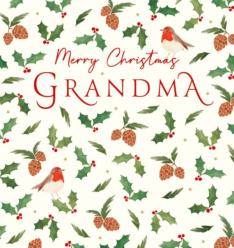 Grandma Merry Christmas Card