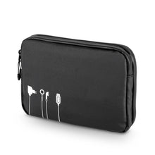 Troika Black Tech Pouch 2 tarpaulin cable organiser in black