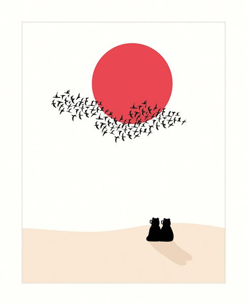 Bears, Birds and Sun Card