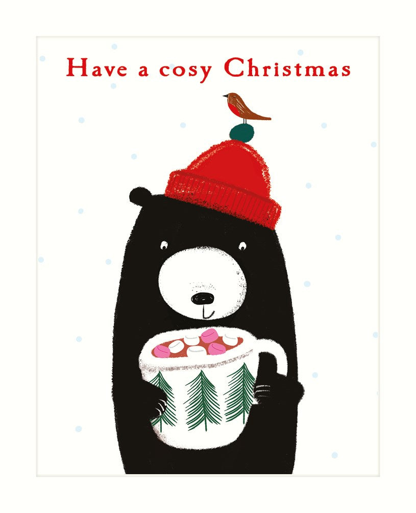 Bear Hot Chocolate Christmas Card