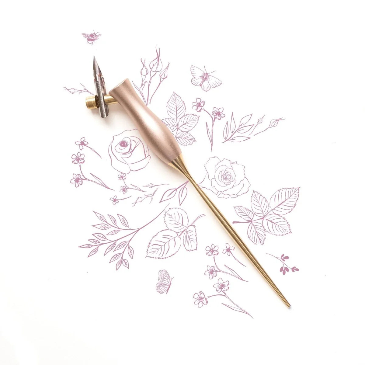 Tom's Studio Oblique  Bloom Calligraphy Pen - Peony