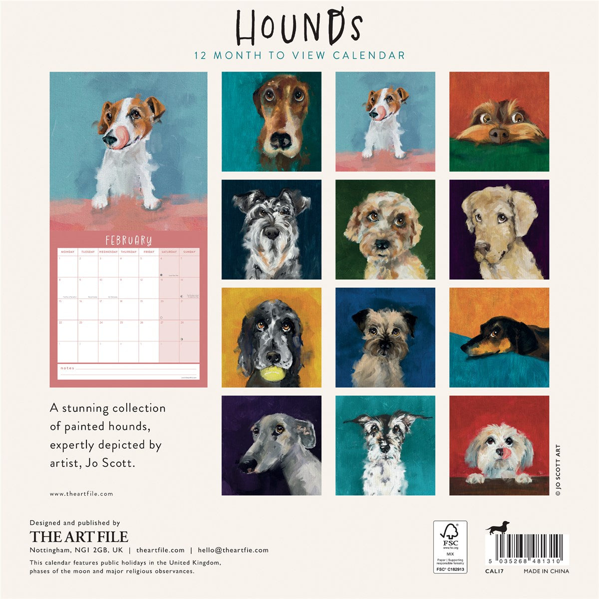 2027 Hounds Wall Calendar – view 2