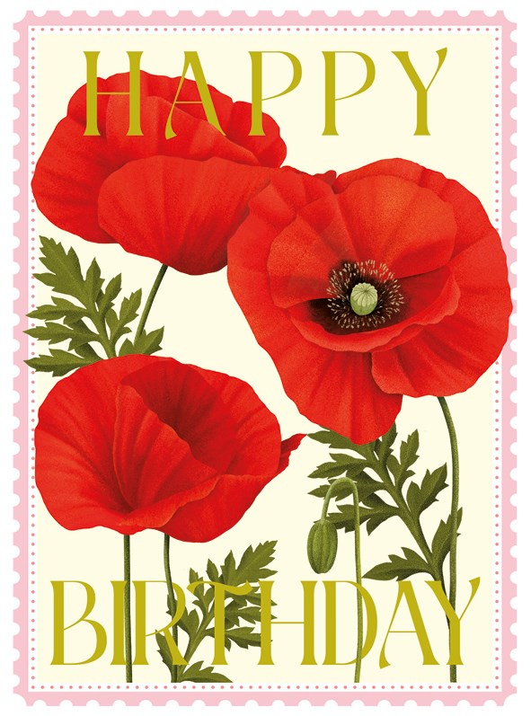 Poppies Colourburst Card