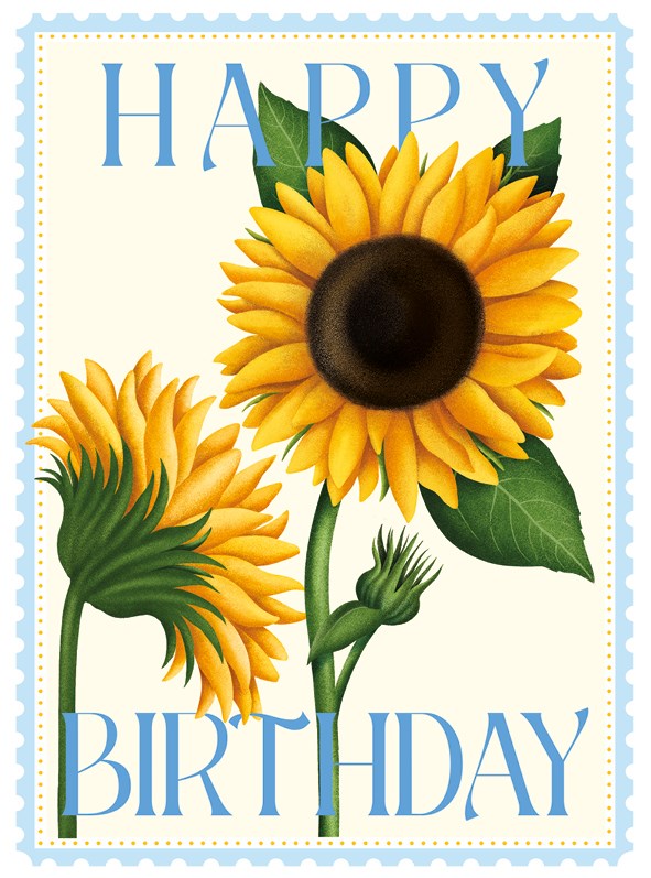 Sunflower Colourburst Card