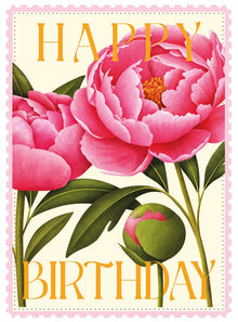 Peony Happy Birthday Colourburst Card