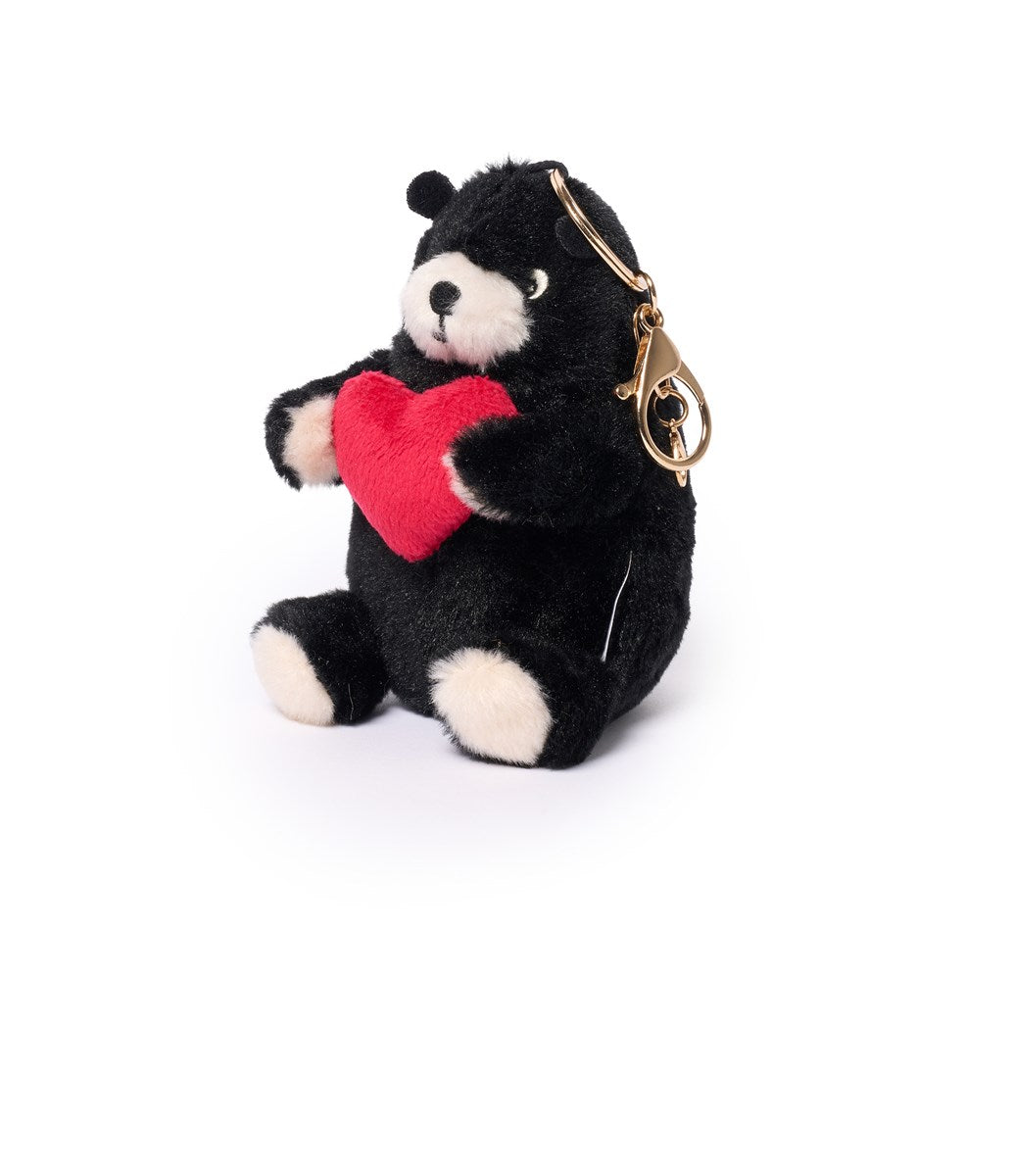 Bear Heart Plush Keychain