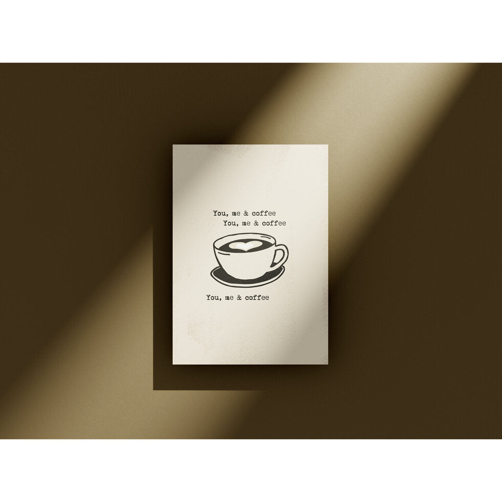 Dancing In The Rain You, Me & Coffee Greetings Card by Heyyy