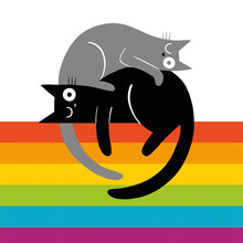Rainbow Cats Cat Walk Card