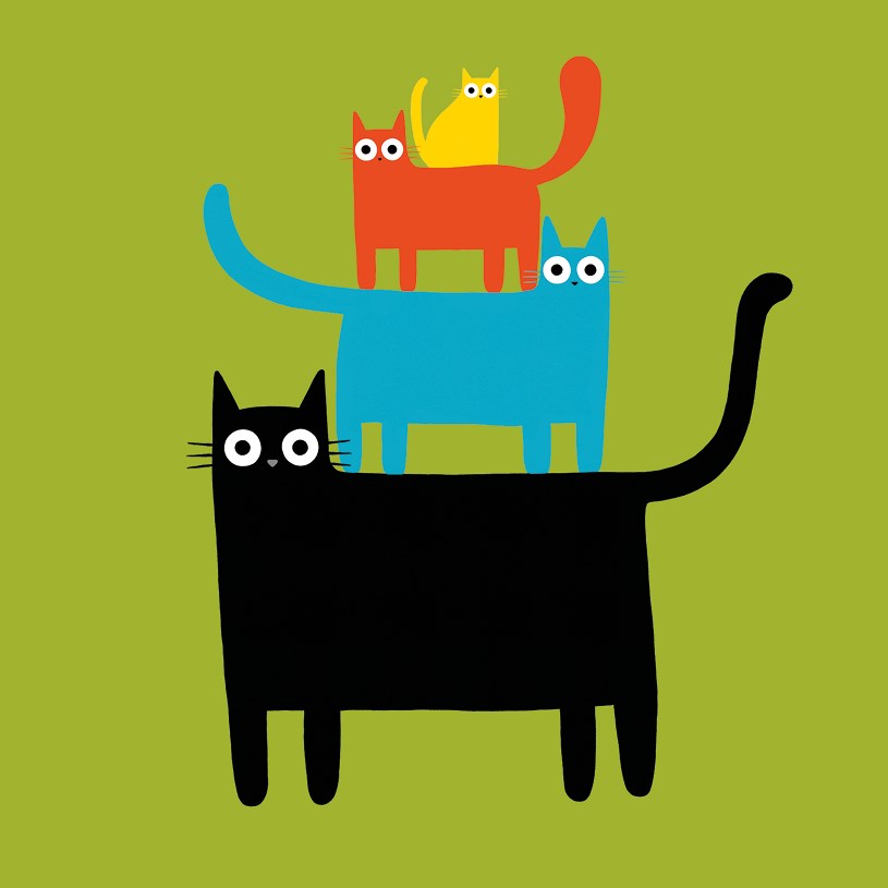Cat Pyramid Cat Walk Card