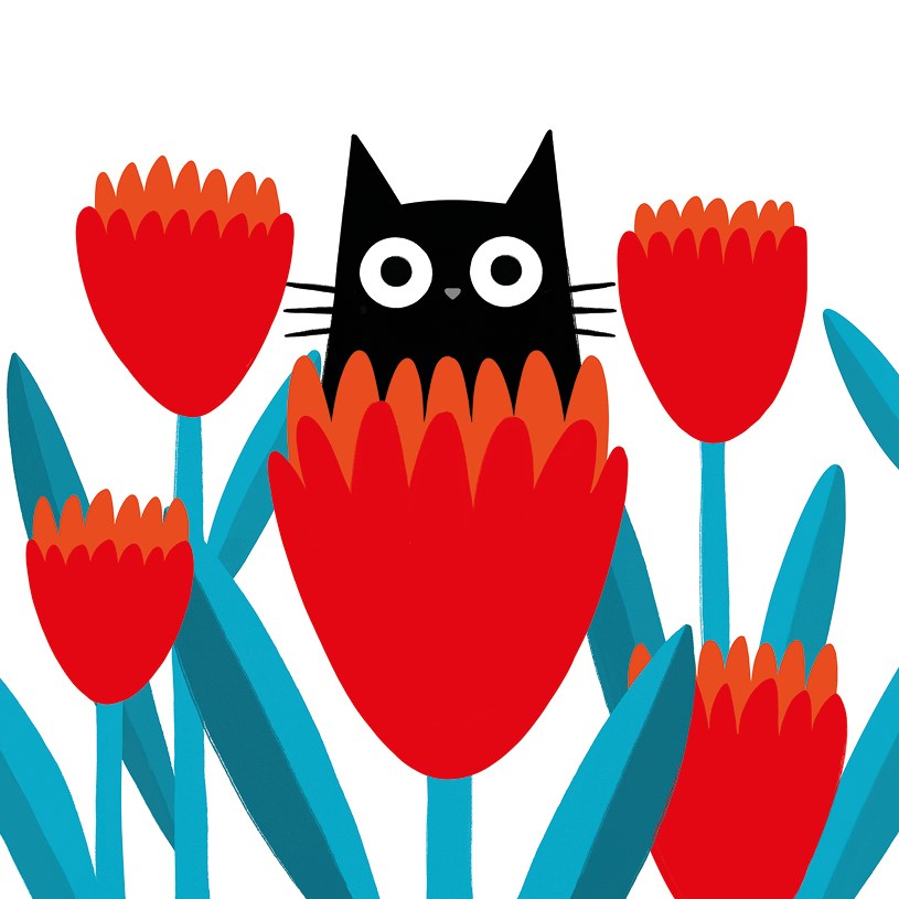 Flower Bed Cat Walk Card