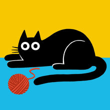 Cat and Wool Ball Cat Walk Card