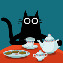 Cat Tea Party Cat Walk Card