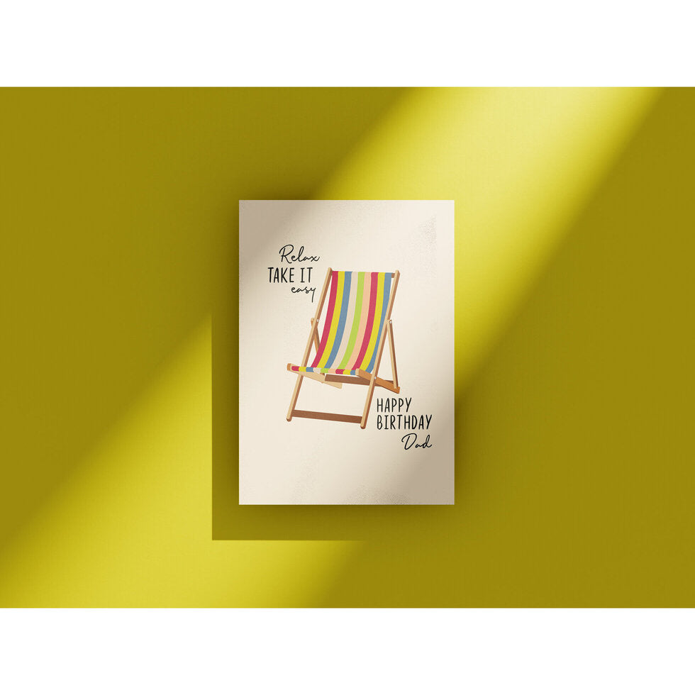 Dancing In The Rain Deckchair Greetings Card by Heyyy