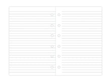 Filofax Pocket White Ruled Notepaper Refill – 25 Sheets