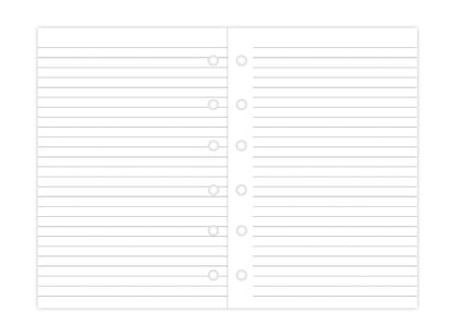 Filofax Pocket White Ruled Notepaper Refill – 25 Sheets