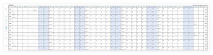 Filofax Pocket Horizontal Year Planner Refill 2027 – Fold-Out