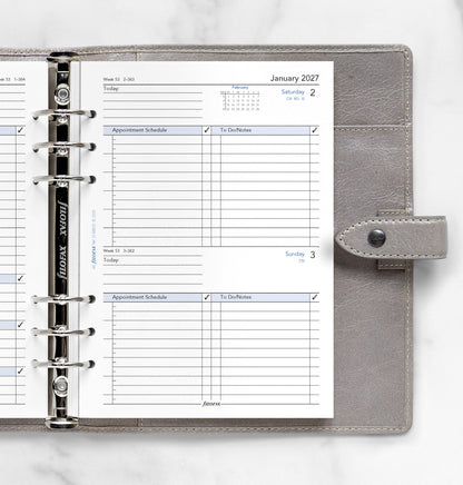 Filofax A5 Day per Page Business Diary Refill 2027 – With Appointments