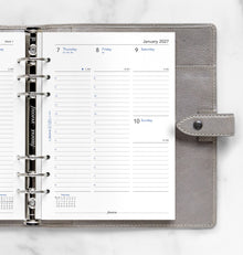 Filofax A5 Week on Two Pages Diary Refill 2027 – With Appointments