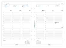 Filofax A5 Week on Two Pages Diary Refill 2027 – With Appointments