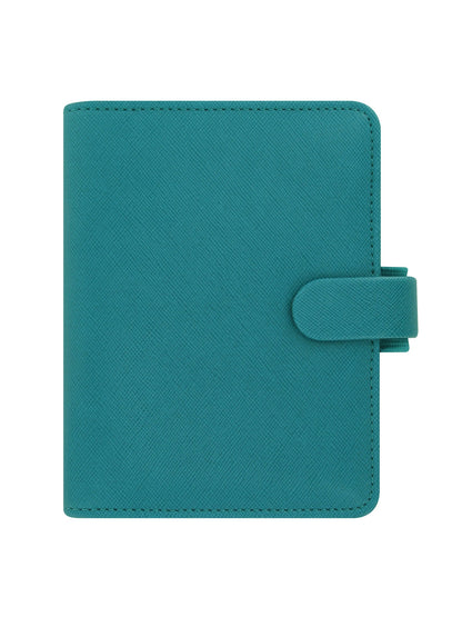 Filofax Saffiano Pocket Organiser – Aquamarine (Modular, Removable Rings)