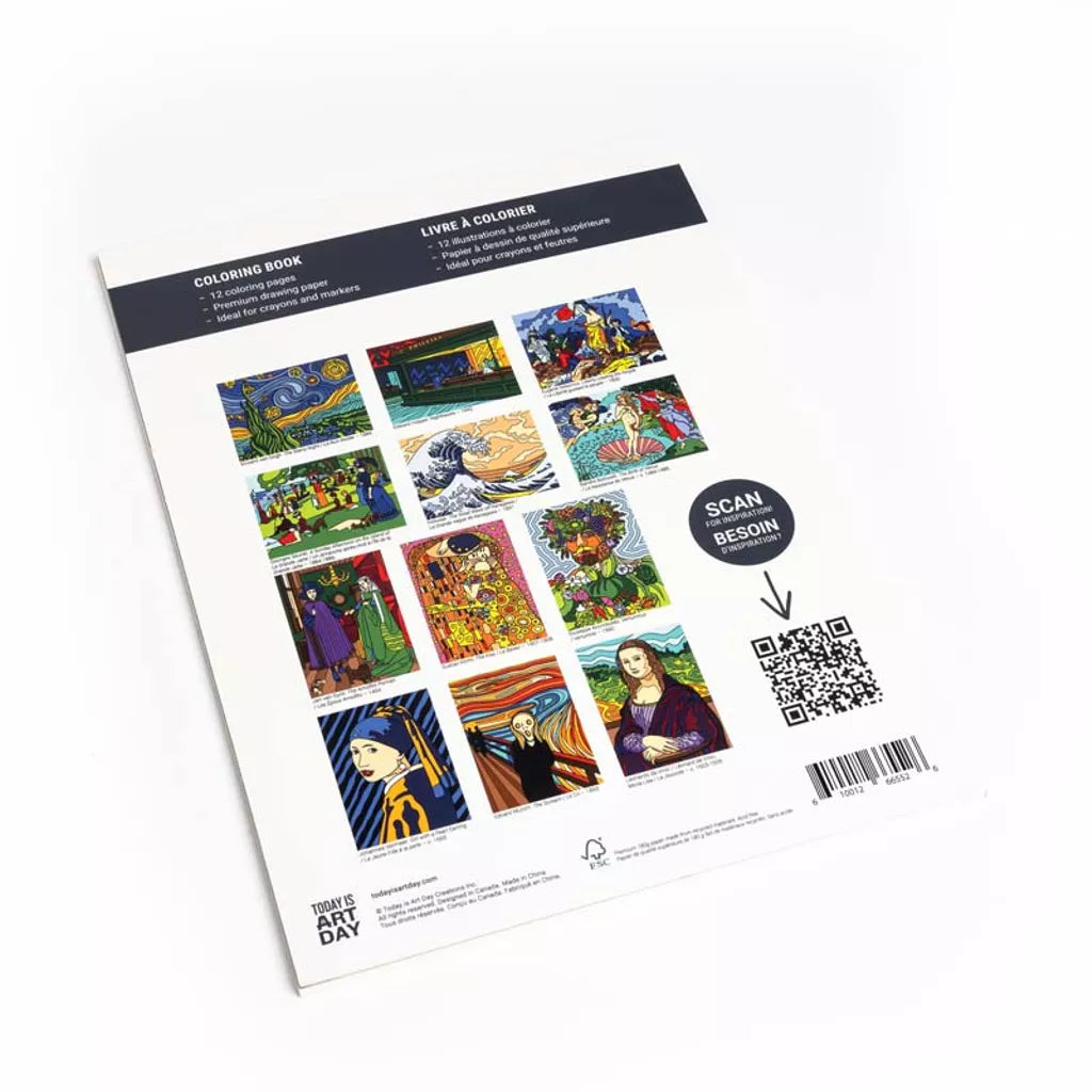 Today is Art Day Masterpieces Colouring Book