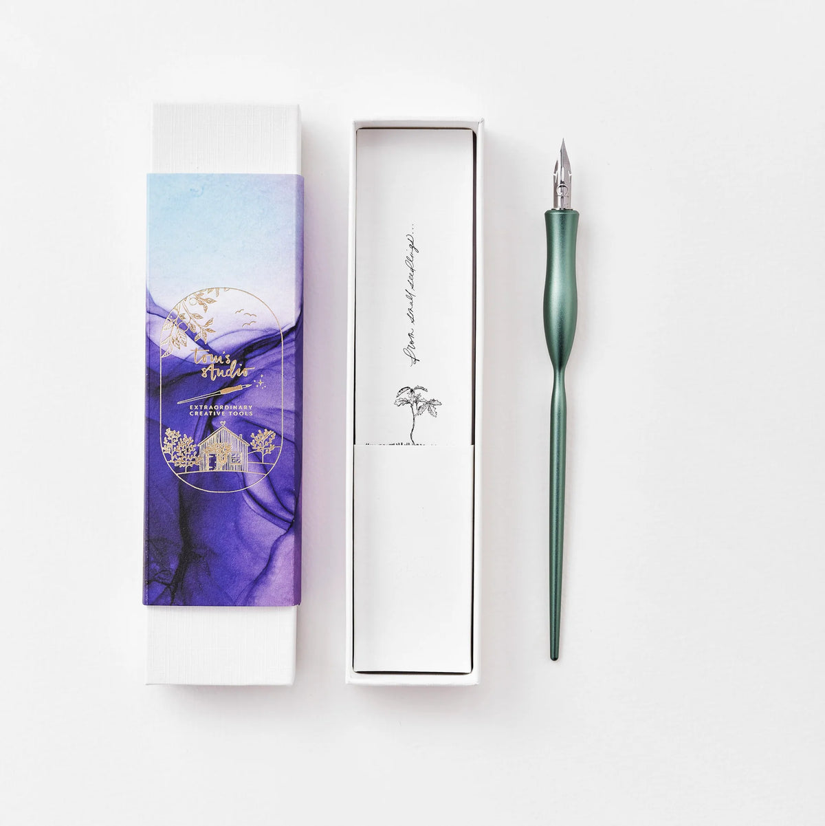 Tom's Studio Flourish Straight Calligraphy Pen - Sage