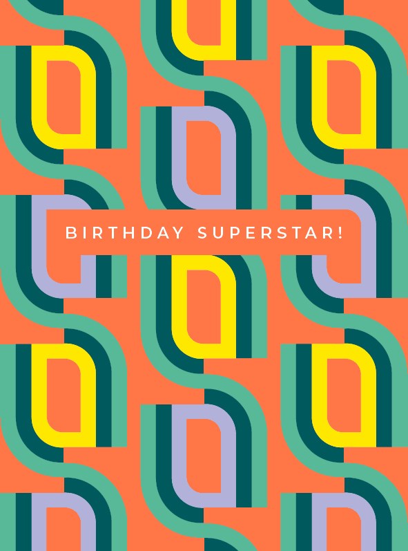Birthday Superstar Fluoro Card