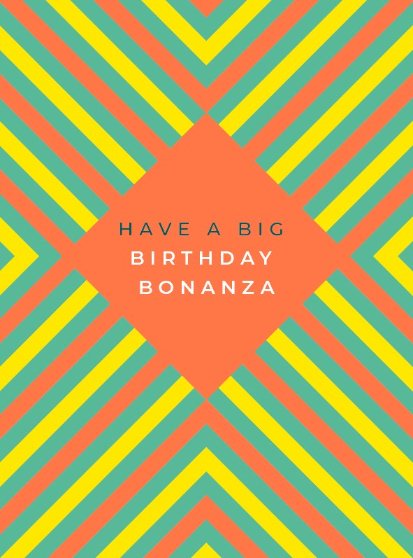 Birthday Bonanza Fluoro Card