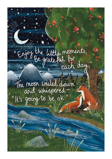 Enjoy the Little Moments… Fox Under the Moon Card