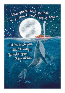 When You'Re Lost at Sea… Fox Under the Moon Card
