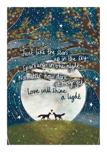 Like the Stars Up in Th Sky… Fox Under the Moon Card