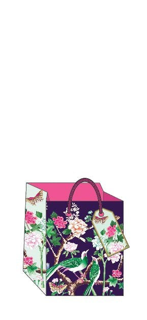 English Heritage Chinoiserie Small Sq Gift Bag