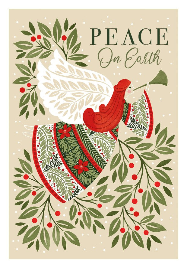 Peace on Earth Greensleeves Christmas Card