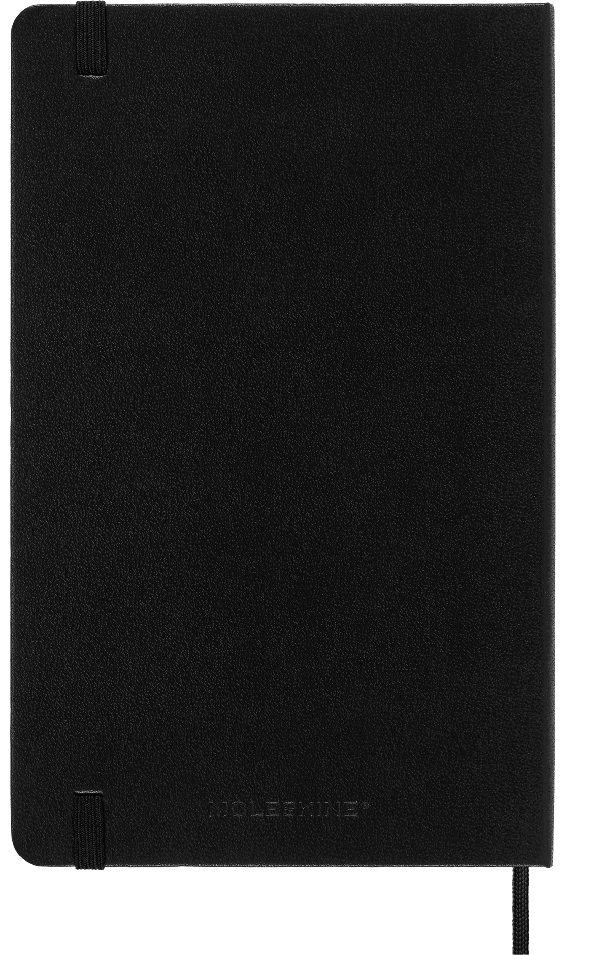 Moleskine Large Dotted Hard Cover Notebook in Black – inner pocket and details