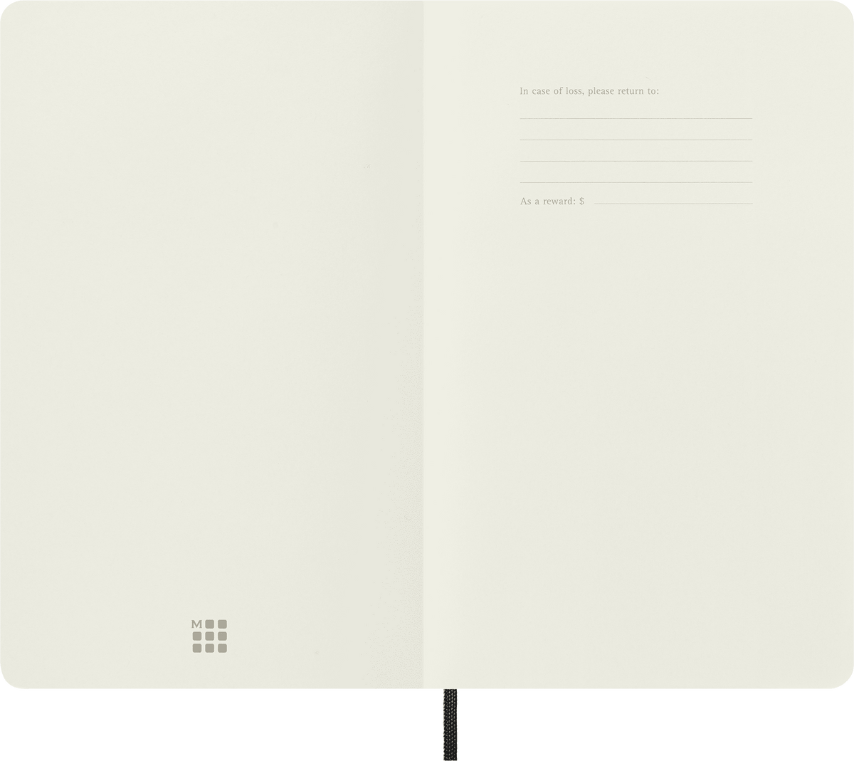 Moleskine Classic Large dotted soft cover notebook in black – detail view