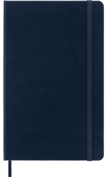 Moleskine Classic Large Ruled Notebook, hard cover, Sapphire Blue – front cover