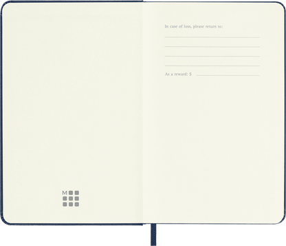 Moleskine Classic Pocket Plain Notebook, hard cover, Sapphire Blue – alternative view