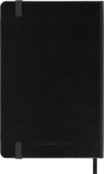Moleskine Pocket Dotted Hard Cover Notebook in Black – inner pocket and details