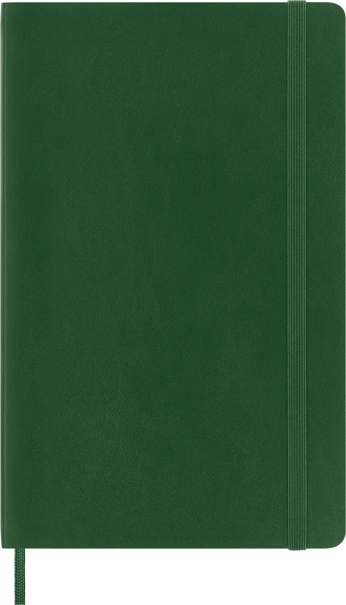 Moleskine Classic Notebook, Large, Plain, Soft Cover in Myrtle Green – front cover